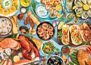 Seafood Table Collage By Eurographics