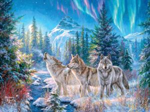 Morning Song Wolf Large Piece By RoseArt