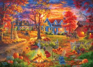 Autumn Village - Scratch and Dent Nostalgic & Retro Jigsaw Puzzle By Kodak