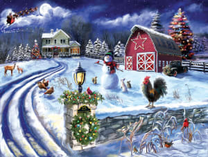 Holiday Farm Road Christmas By SunsOut