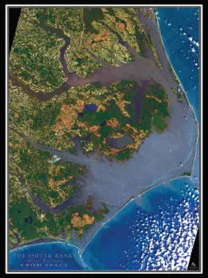 Outer Banks from Space Maps & Geography By Heritage Puzzles