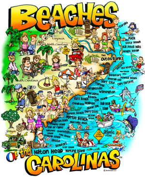 Beaches of the Carolinas Beach & Ocean By Heritage Puzzles