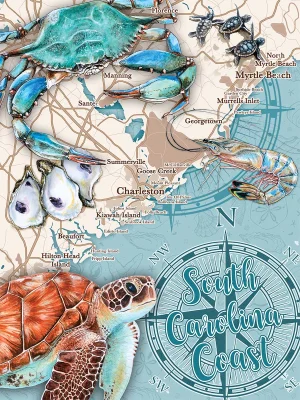 South Carolina Coast Beach & Ocean By Heritage Puzzles