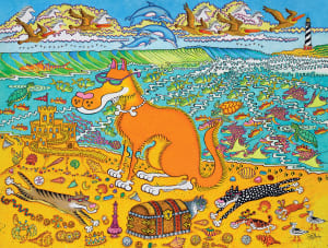 Surf Dog's Beach Treasure Beach & Ocean By Heritage Puzzles