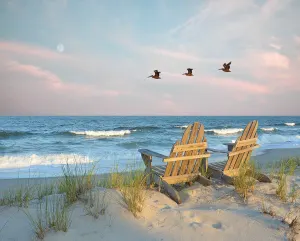 Coastal Moonrise Beach & Ocean By Heritage Puzzles