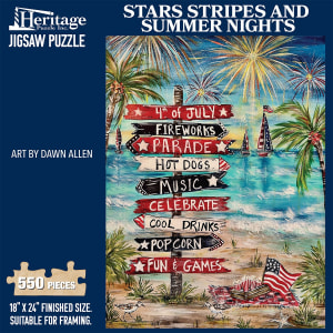 Stars Stripes and Summer Nights Beach & Ocean By Heritage Puzzles