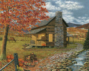 A Smoky Mountain Harvest Cabin & Cottage By Heritage Puzzles