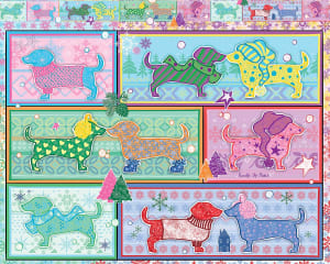 Bundle Up Doxie Dogs By Heritage Puzzles