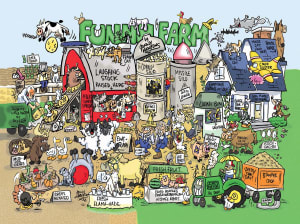 Funny Farm Cartoon By GoodWay Puzzles