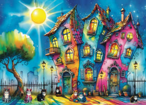 Meowtiful Night Landscape By Jacarou Puzzles