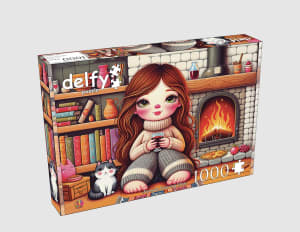 Fireside Evening Bliss People By Delfy