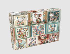 Patchwork Animal Parade Collage By Delfy