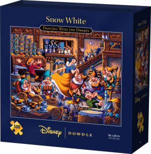 Snow White Dancing with Dwarfs Disney By Dowdle Folk Art
