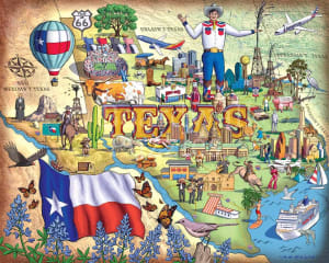 Big Texas United States By Boardwalk Puzzle Company