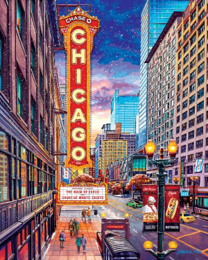 Chicago Downtown Chicago By Boardwalk Puzzle Company