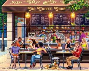 Coffee Shop Food and Drink By Boardwalk Puzzle Company