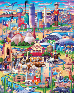 Dallas Fort Worth Travel By Boardwalk Puzzle Company