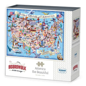 America the Beautiful - 250th Annv Maps & Geography By Boardwalk Puzzle Company