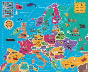 Map of Europe Europe By Re-marks