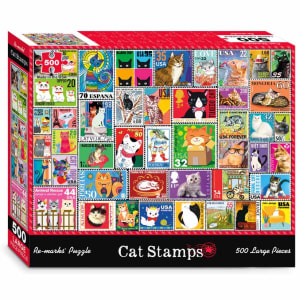 Cat Stamps Collage By Re-marks