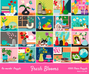 Fresh Blooms Collage By Re-marks