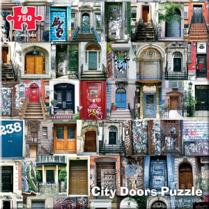 New York Doors Collage By Re-marks