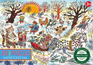 Winter Sleigh Ride 20 Piece Puzzle Winter By eeBoo