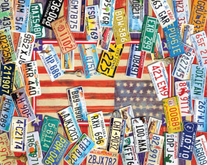 State Plates of the USA Collage By Hart Puzzles