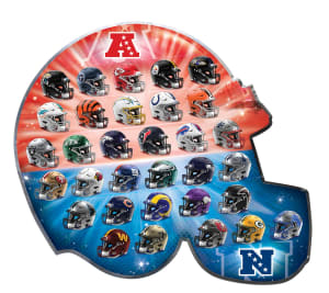 NFL Teams League Helmets Collage By MasterPieces