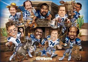 Dallas Cowboys NFL All-Time Greats Sports By MasterPieces