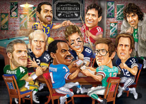 Quarterbacks Club NFL All - Time Greats Sports By MasterPieces