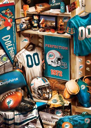 Miami Dolphins NFL Locker Room Sports Jigsaw Puzzle By MasterPieces