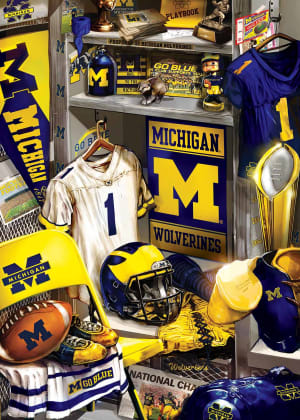 Michigan Wolverines NCAA Locker Room Sports By MasterPieces
