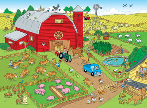 Things to Spot on a Farm Children's Cartoon By MasterPieces