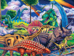 Ravensburger Dinosaur Escape – Puzzle 100 Pezzi Per Bambini, Con Pezzi Unici E Adatti Perfettamente