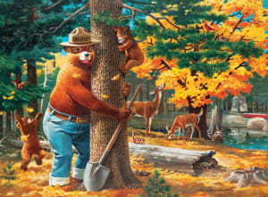 Smokey Bear - 100 Piece Puzzle - Scratch and Dent Bear By MasterPieces