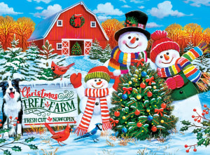Holiday - On the Tree Farm 100 Piece Glitter Puzzle Christmas By MasterPieces