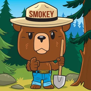 Smokey Bear Pop Culture Cartoon By MasterPieces