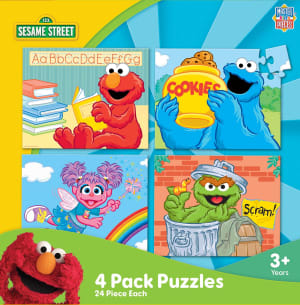 Sesame Street 4 Pack - 24 Piece Kids Puzzles Movies & TV By MasterPieces