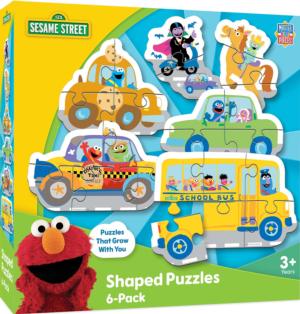 Sesame Street - Vehicles 6-Pack Mini Shaped Puzzles Movies & TV Children's Puzzles By MasterPieces