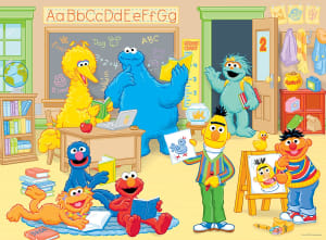 Sesame Street - School Time 24 Piece Puzzle Nostalgic & Retro By MasterPieces