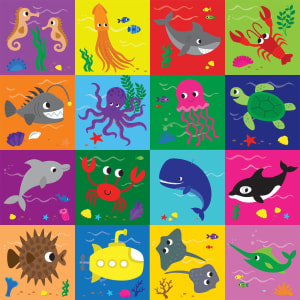 Block Party - Undersea 48 Piece Puzzle Animals By MasterPieces
