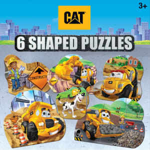 CAT - Caterpillar 6-Pack Mini Shaped Puzzles Construction By MasterPieces
