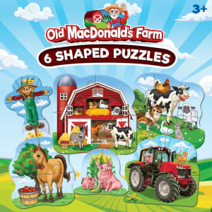 Old MacDonald's Farm - 6-Pack Mini Shaped Puzzles Farm Animal By MasterPieces