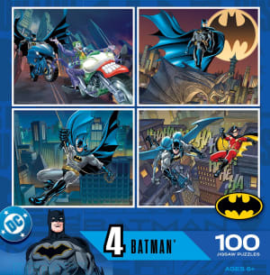 Batman - 4 Pack 100 Piece Puzzles Superheroes By MasterPieces