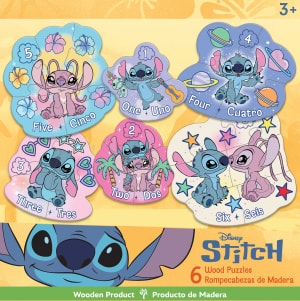 Disney - Stitch 6-Pack Wood Shaped Puzzles Movies & TV By MasterPieces