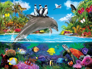 Dolphin Ride Beach & Ocean By MasterPieces