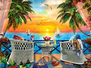 On the Balcony Beach & Ocean By MasterPieces