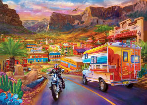 Roadsides of the Southwest - Into the Valley Motorcycle By MasterPieces
