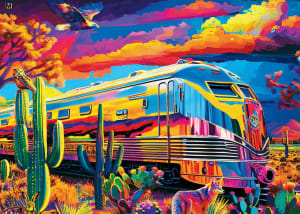 Roadsides of the Southwest - Desert Express Train By MasterPieces